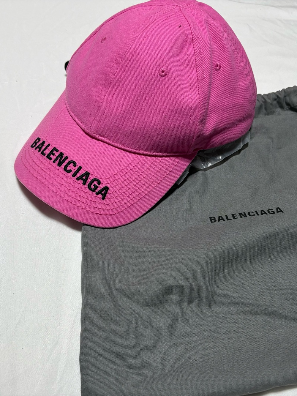 Authentic Balenciaga Pink Logo Baseball Cap - Picture 2 of 5